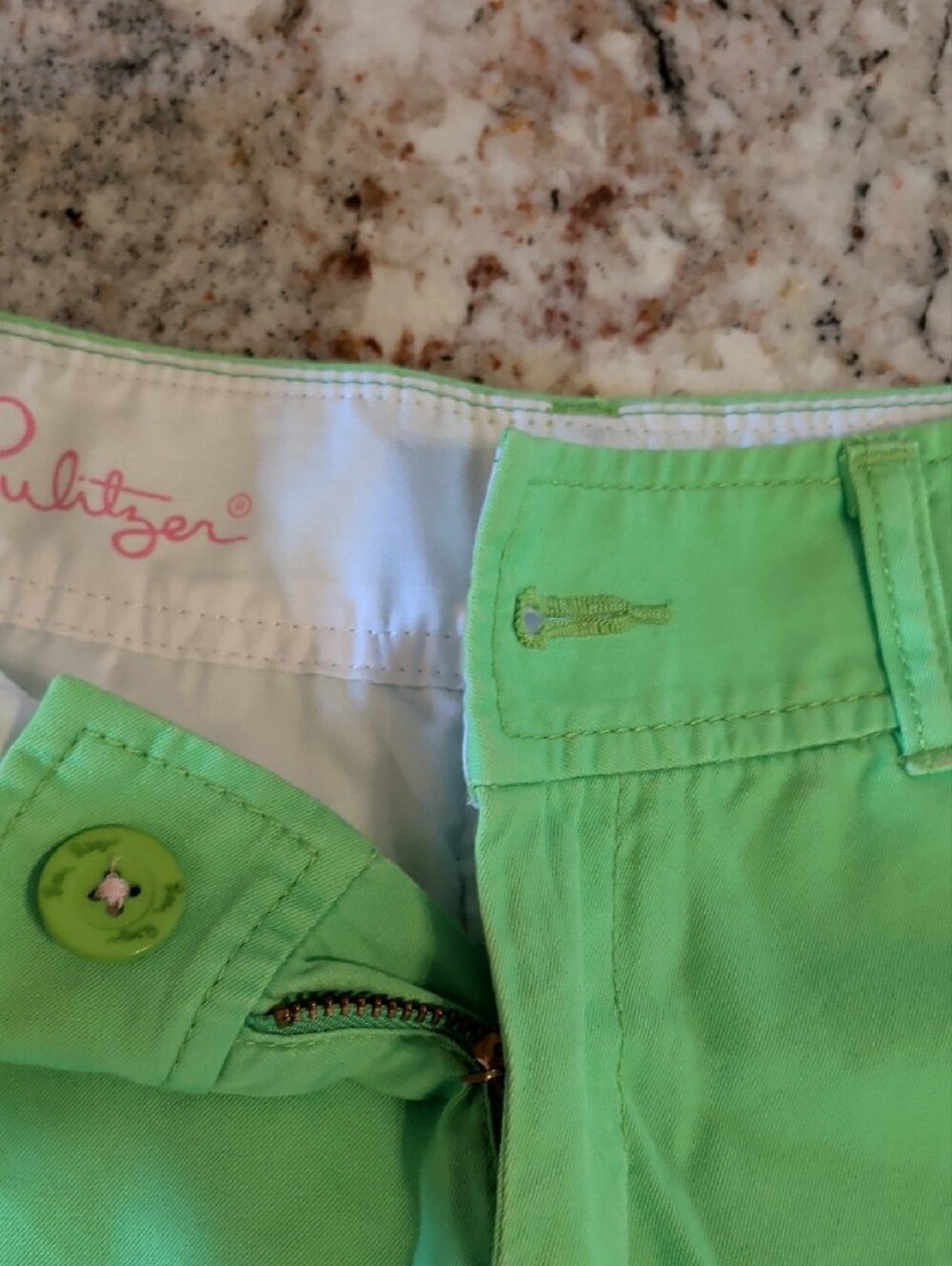 Lilly Pulitzer Light Green Cotton Shorts - Picture 2 of 6